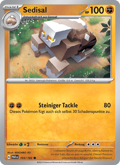 Sedisal 103/182 Paradoxrift Pokémon Karte