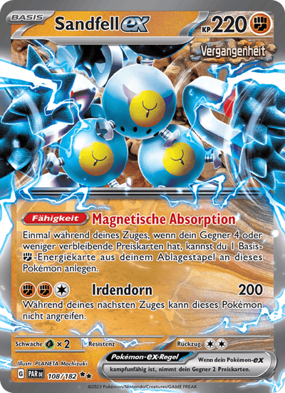 Sandfell-ex 108/182 Paradoxrift Pokémon Karte