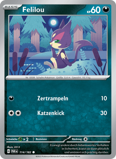 Felilou 114/182 Paradoxrift Pokémon Karte