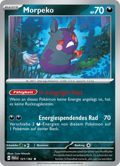Morpeko 121/182 Paradoxrift Pokémon Karte