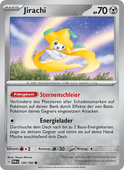 Jirachi 126/182 Paradoxrift Pokémon Karte