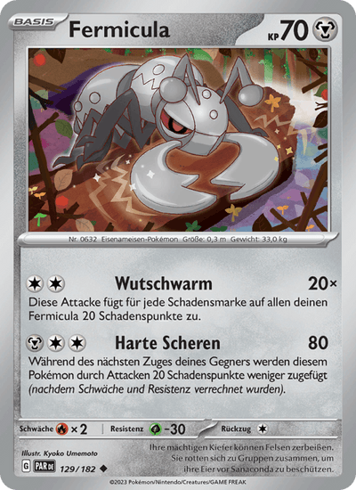 Fermicula 129/182 Paradoxrift Pokémon Karte