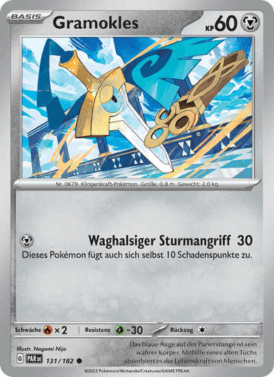 Gramokles 131/182 Paradoxrift Pokémon Karte