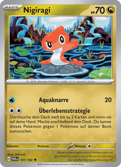 Nigiragi 141/182 Paradoxrift Pokémon Karte