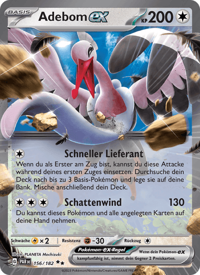 Adebom-ex 156/182 Paradoxrift Pokémon Karte