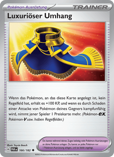 Luxuriöser Umhang 166/182 Paradoxrift Pokémon Karte