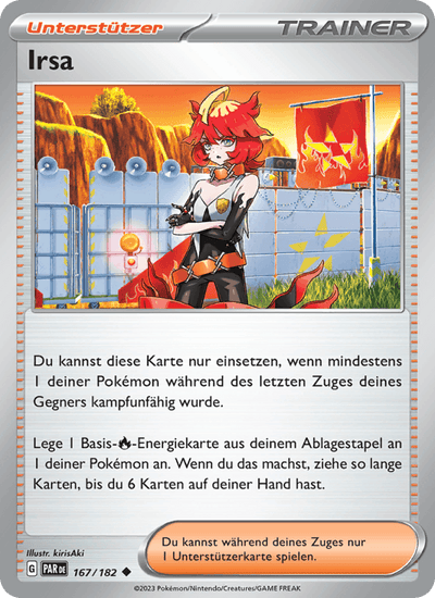 Irsa 167/182 Paradoxrift Pokémon Karte