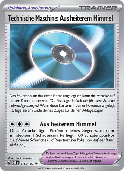 Technische Maschine: Aus heiterem Himmel 176/182 Paradoxrift Pokémon Karte