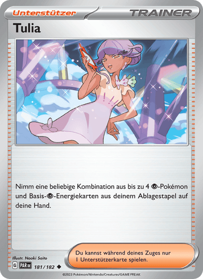 Tulia 181/182 Paradoxrift Pokémon Karte