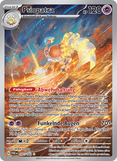Psiopatra 197/182 Paradoxrift Pokémon Karte