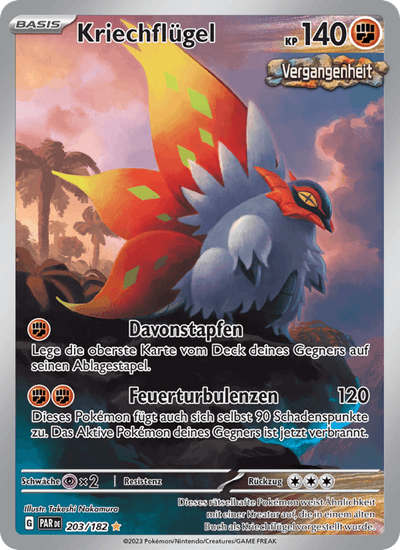 Kriechflügel 203/182 Paradoxrift Pokémon Karte
