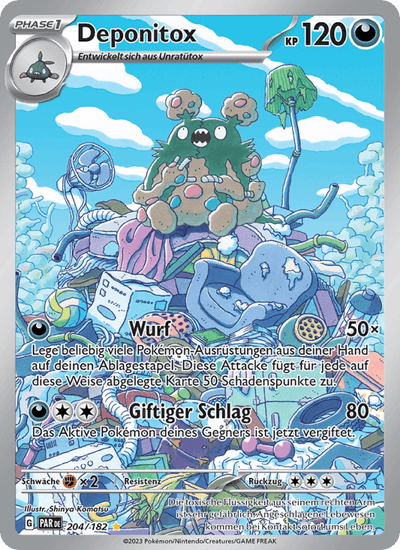 Deponitox 204/182 Paradoxrift Pokémon Karte