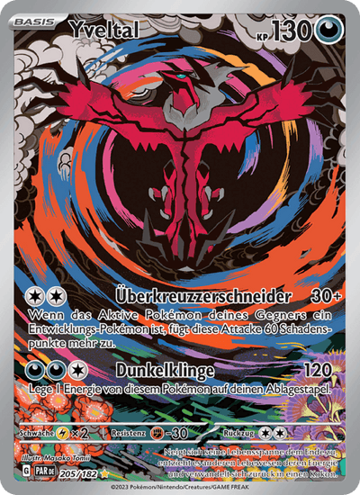 Yveltal 205/182 Paradoxrift Pokémon Karte