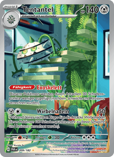 Tentantel 209/182 Paradoxrift Pokémon Karte