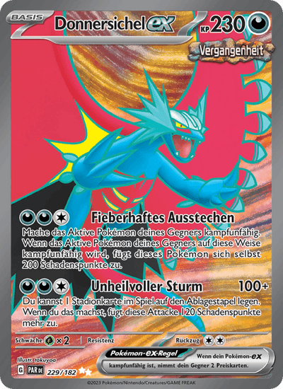 Donnersichel-ex 229/182 Paradoxrift Pokémon Karte