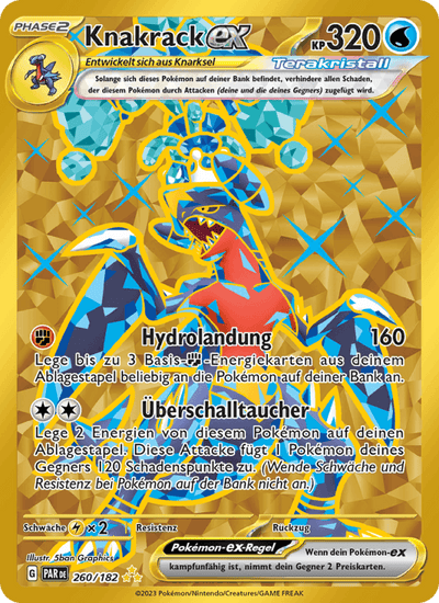 Knakrack-ex 260/182 Paradoxrift Pokémon Karte