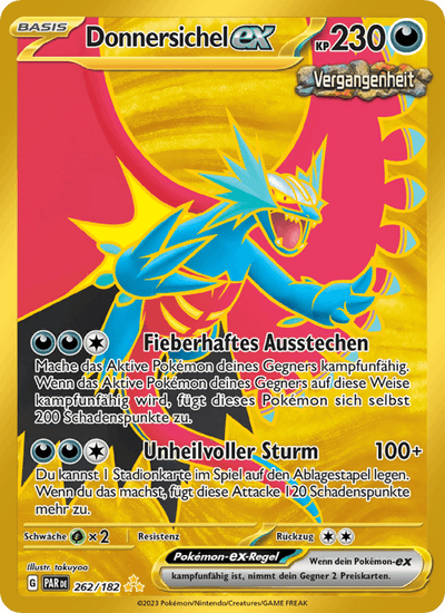 Donnersichel-ex 262/182 Paradoxrift Pokémon Karte
