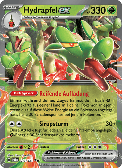 Hydrapfel-ex 011/131 Prismatische Entwicklungen Pokémon Karte