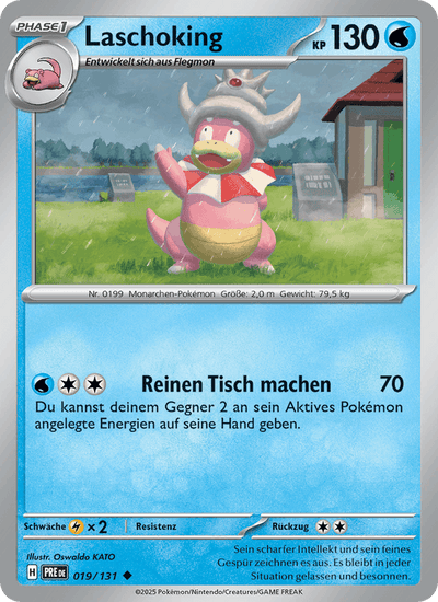 Laschoking 019/131 Prismatische Entwicklungen Pokémon Karte