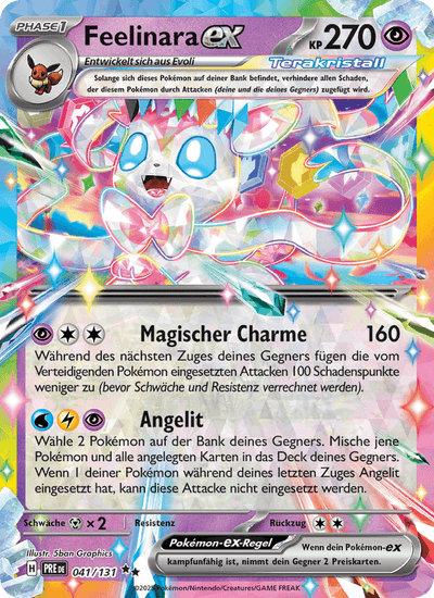 Feelinara-ex 041/131 Prismatische Entwicklungen Pokémon Karte