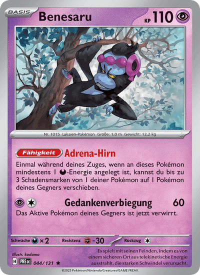 Benesaru 044/131 Prismatische Entwicklungen Pokémon Karte