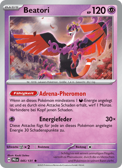 Beatori 045/131 Prismatische Entwicklungen Pokémon Karte
