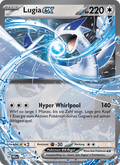 Lugia-ex 082/131 Prismatische Entwicklungen Pokémon Karte
