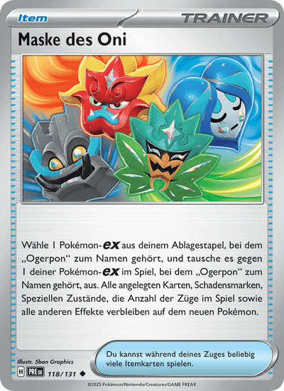Maske des Oni 118/131 Prismatische Entwicklungen Pokémon Karte