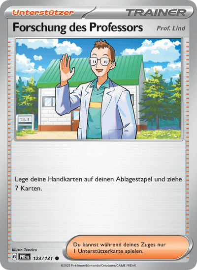 Forschung des Professors 123/131 Prismatische Entwicklungen Pokémon Karte