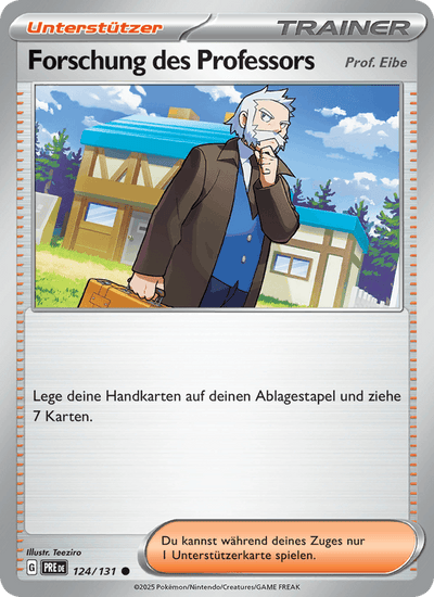 Forschung des Professors 124/131 Prismatische Entwicklungen Pokémon Karte