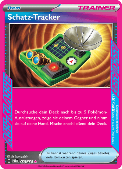 Schatz-Tracker 131/131 Prismatische Entwicklungen Pokémon Karte
