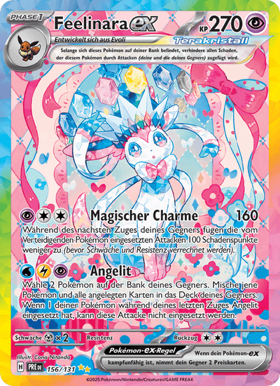 Feelinara-ex 156/131 Prismatische Entwicklungen Pokémon Karte
