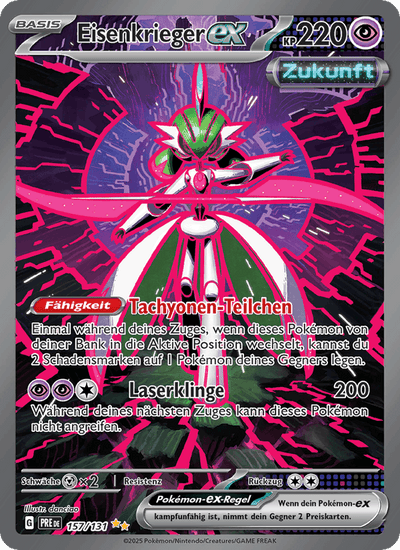 Eisenkrieger-ex 157/131 Prismatische Entwicklungen Pokémon Karte