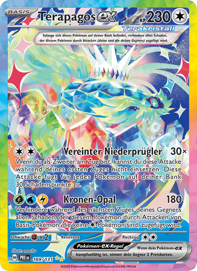 Terapagos-ex 169/131 Prismatische Entwicklungen Pokémon Karte