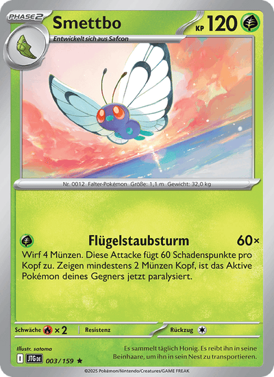 Smettbo 003/159 Reisegefährten Pokémon Karte