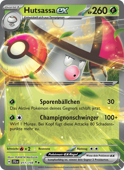 Hutsassa-ex 011/159 Reisegefährten Pokémon Karte