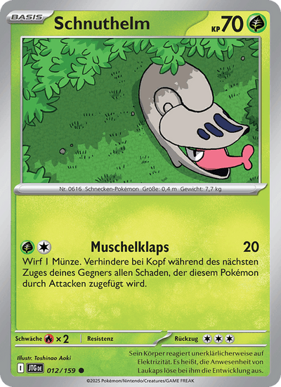 Schnuthelm 012/159 Reisegefährten Pokémon Karte
