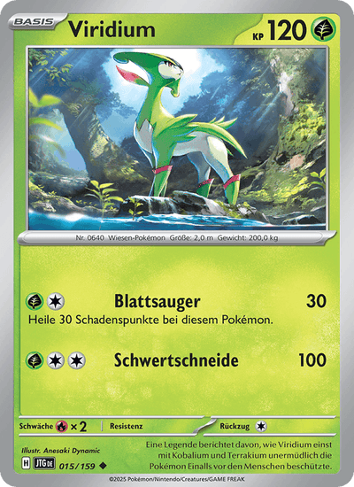 Viridium 015/159 Reisegefährten Pokémon Karte