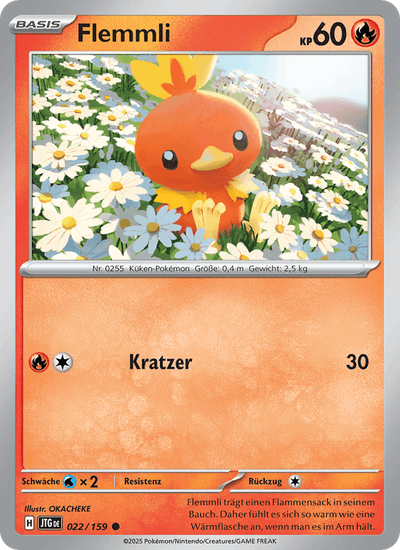 Flemmli 022/159 Reisegefährten Pokémon Karte