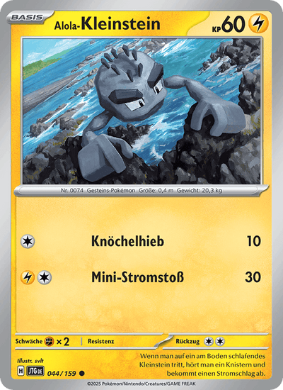 Alola-Kleinstein 044/159 Reisegefährten Pokémon Karte