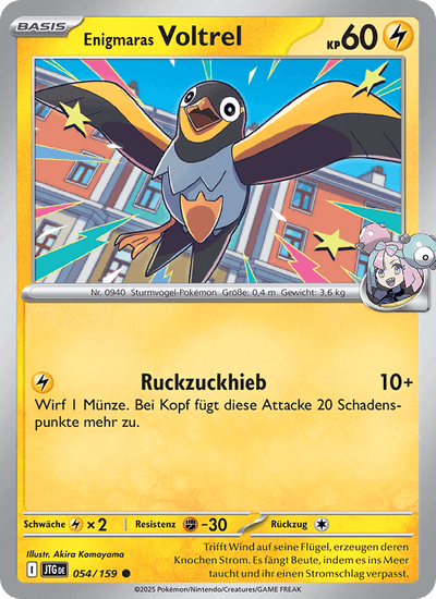 Enigmaras Voltrel 054/159 Reisegefährten Pokémon Karte