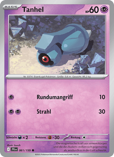 Tanhel 061/159 Reisegefährten Pokémon Karte