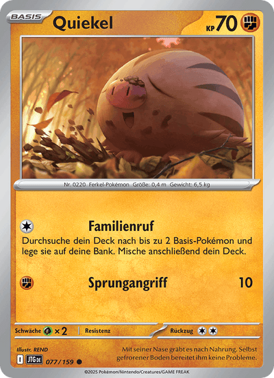 Quiekel 077/159 Reisegefährten Pokémon Karte
