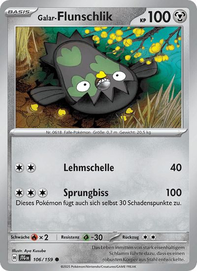 Galar-Flunschlik 106/159 Reisegefährten Pokémon Karte