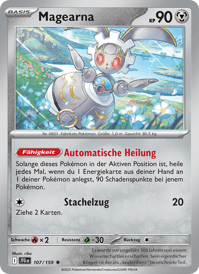 Magearna 107/159 Reisegefährten Pokémon Karte