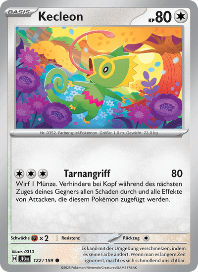 Kecleon 122/159 Reisegefährten Pokémon Karte