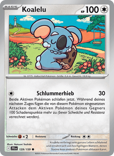 Koalelu 129/159 Reisegefährten Pokémon Karte