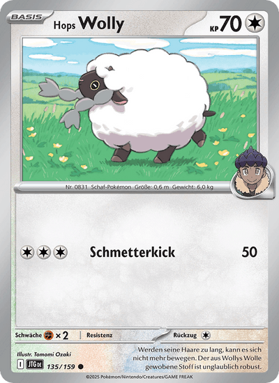 Hops Wolly 135/159 Reisegefährten Pokémon Karte