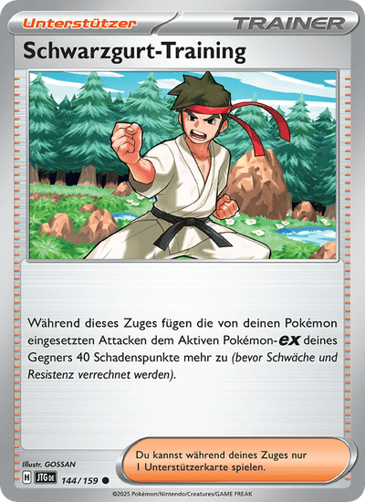 Schwarzgurt-Training 144/159 Reisegefährten Pokémon Karte