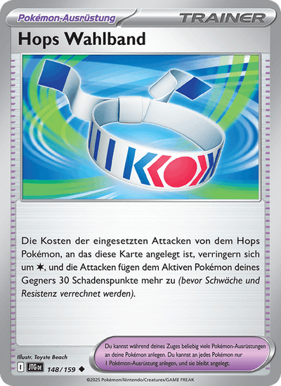 Hops Wahlband 148/159 Reisegefährten Pokémon Karte